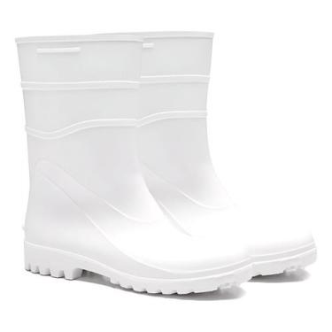 Imagem de Galocha Branca Pvc Limpeza Impermeável Antiderrapante Epi - Bracol, Br