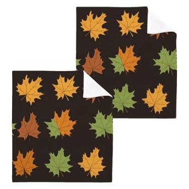 Imagem de xigua Toalhas de mão de algodão com folhas de bordo, toalhas multiusos e absorventes toalhas de rosto macias para a pele para banheiro, cozinha, hotel, academia, panos de lavagem, pacote com 6, 30 x