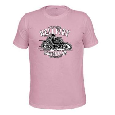 Imagem de Camiseta Plus Size T-Shirt Tecido Macio HellFire, Rosa, G5