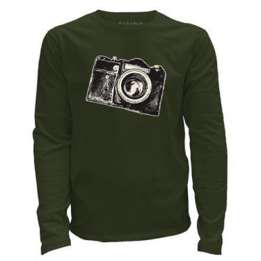 Imagem de Camiseta manga longa - Câmera Fotográfica - APE SILK, Green pea, Green