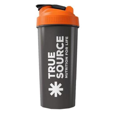 Imagem de Coqueteleira Slim - 600ml Preta e Laranja - True Source-Masculino