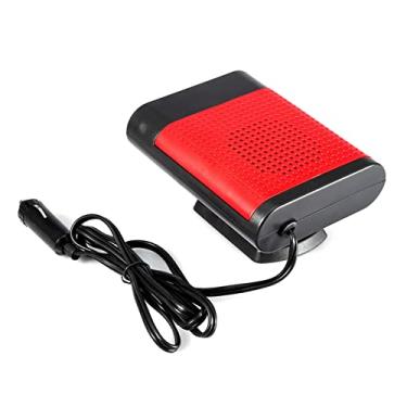 Imagem de Naroote Aquecedor Elétrico Portátil para Janela, Descongelador de Aquecimento Rápido para Carro 12v, Ventilador de Para- Silencioso para Todas As Estações (Vermelho)