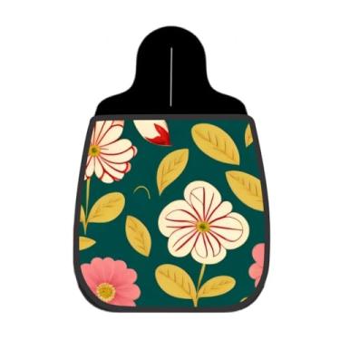 Imagem de Lixeira De Carro Organizador Lixinhocar Floral Outonal Fundo Verde