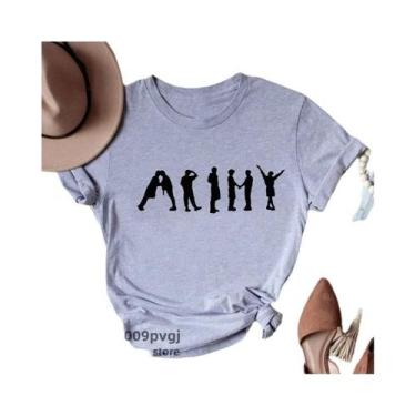 Imagem de Menina grupo coreano topo t feminino clothes t camisa streetwear moda 