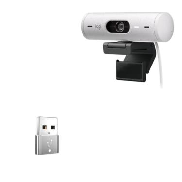 Imagem de BoxWave Adaptador compatível com Logitech Brio 500 - USB-A para C PortChanger (pacote com 5), USB Tipo-C OTG USB-A Converter Dados de Carregamento - Prata Metálico