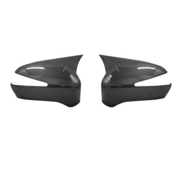 Imagem de Retrovisor do carro espelho lateral capa asa adesivo porta vista traseira caso guarnição de fibra de carbono olhar preto Compatível com honda civic 8th 2005-2011(Carbon One Pair)