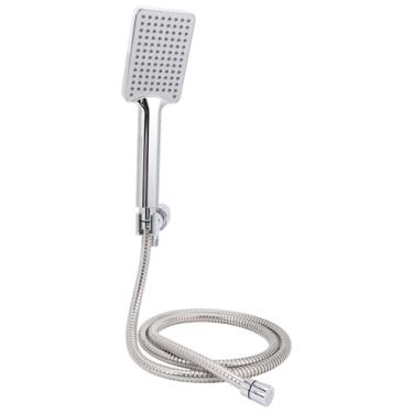 Imagem de POCREATION Cabeça de Chuveiro Portátil, Alta Pressão Com 2 Modos de Pulverização, Névoa de Chuva e Pulso, Tecnologia de Injeção de Ar para Fluxo de água Poderoso, Acabamento ABS Cromado,