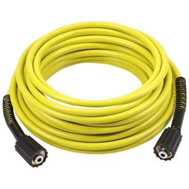 Imagem de MABCIRY Mangueira de lavadora de pressão, substituições sólidas de arruela de economia de tempo, mangueira de extensão de lavagem de pressão à prova de vazamento, resistente a torções de alta tensão