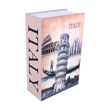 Imagem de ASHATA Caixa de Armazenamento Segura para Livros de Desvio (7,09" X 4,53" X 2,17"), Cofre Secreto de Dicionário Com Fechadura de Combinação de Segurança, Livro de Desvio para (Tipo Itália)