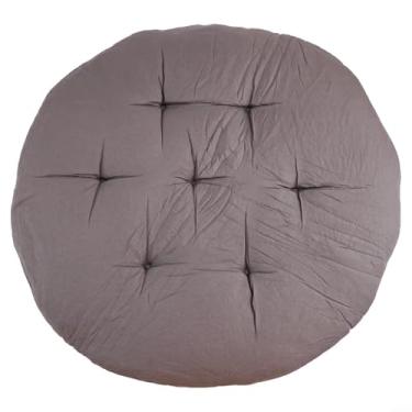 Imagem de Cadeira suspensa de poliéster 60 x 60 cm com enchimento de algodão PP para pátio, cadeira de balanço interna, alívio de pressão e design respirável em estilo redondo confortável (B)