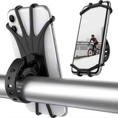 Imagem de Suporte de Celular para Bike Moto Carrinho  Silicone Antivibração, Rot