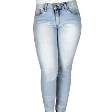 Imagem de Calça Jeans R7jeans Mulher Tradicional Sky Claro-Feminino