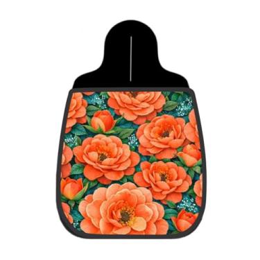 Imagem de Lixeira De Carro Organizador Lixinhocar Floral Laranja Jardim