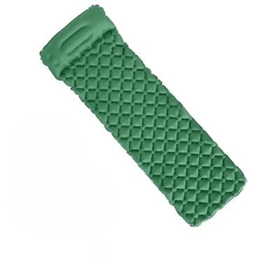 Imagem de ColchãO Colchão Inflável De Acampamento Ao Livre Dormir Para Acampamento Com Travesseiro Almofada(190 * 58 * 5 Cm Verde)