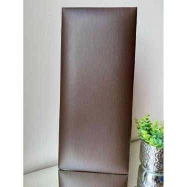 Imagem de Kit Cabeceira Estofada Modular em 45x20cm para Cama Box Casal Queen King | (9,MARROM COURINO)