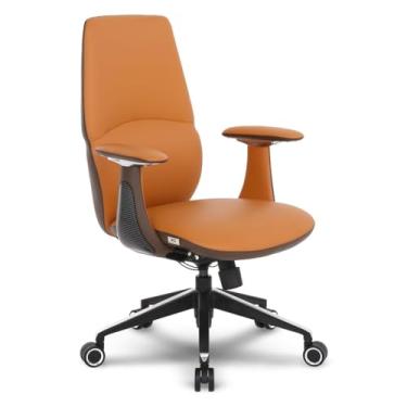 Imagem de Cadeira de Escritório Ergonômica Presidente DT3 Vivance MB, em Revestimento Eco Nappa™; Espuma injetada de alta densidade;reclino de 90° a 135° com 4 travas;Assento deslizante; Certificada. (Caramelo)