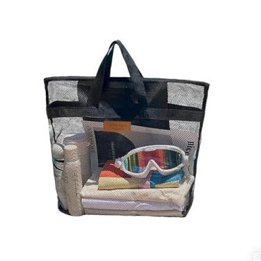 Imagem de Sacola grande de malha para a família, organizador de brinquedos para cruzeiros e piscinas e itens essenciais para férias