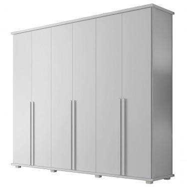 Imagem de Guarda-roupa Casal Branco Estrela 6 Portas - Rv Móveis