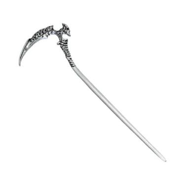 Imagem de Presilha De Cabelo Viking Punk Com Espada Sol E Lua Em Liga Metálica P