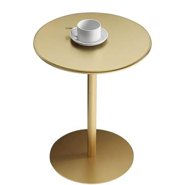 Imagem de Mesa lateral de ferro, mesa de centro redonda moderna, mesa de destaque escandinavo para sala de estar, quarto, escritório, uso interno/externo, altura 28,3