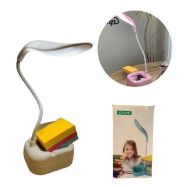 Imagem de Luminária De Mesa Articulável Led Recarregável Estudo Porta Treco - Ne