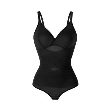 Imagem de Body Modelador Feminino De Malha Com Controle Abdominal Cruzado, Efeit