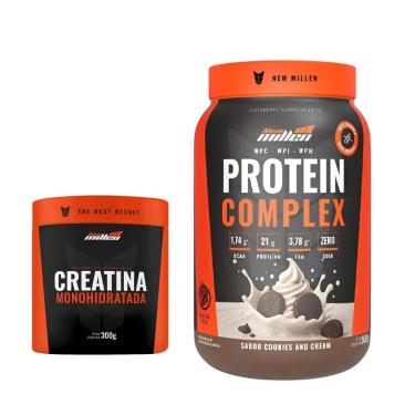 Imagem de Whey Protein Complex New Millen 900g e Creatina-Unissex