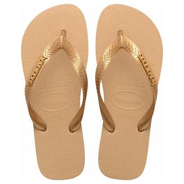 Imagem de Chinelo Havaianas Top Logo Metallic Tira Larga Feminino-Feminino