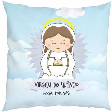 Imagem de Almofada Com Enchimento Oração Santinhos Virgem do Silêncio - Fabrika 