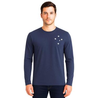 Imagem de Camisa Cruzeiro Estrelas Manga Longa Adulto Oficial