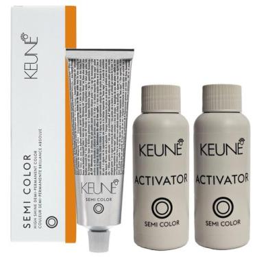 Imagem de Tinta Keune Semi Color 7.44 Louro Med Cobr Int + 2 Activator