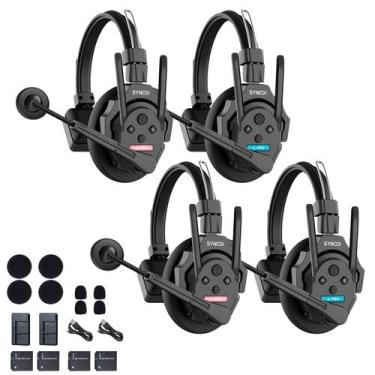 Imagem de Sistema Intercomunicação 4 Fones Headset Sem Fio Synco Xpro Xtalk X4 -