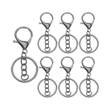 Imagem de Chaveiros Com Fecho Lagosta De Metal 6/12/25/50 Peças, Gancho Giratóri