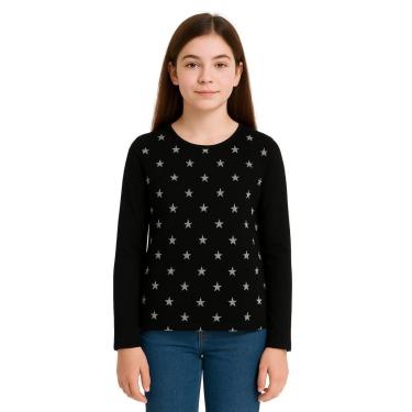 Imagem de Blusa Infantil e Juvenil Manga Longa com Estampa de Estrelinhas Kyly-Feminino