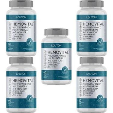 Imagem de Kit 5X Hemovital Multivitamínico - 60 Cápsulas - Lauton Nutrition-Masculino