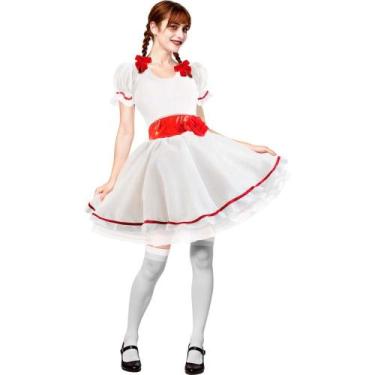 Imagem de Fantasia Halloween Annabelle Feminino Adulto de Luxo - Fantasias Carol