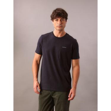 Imagem de Camiseta Masculina de Algodão Básica Estampa Logo Minimalista No Peito Calvin Klein Jeans - Azul Mar-Masculino