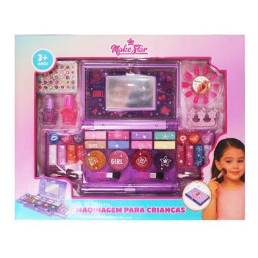 Imagem de Kit Estojo de Maquiagem com Espelho - UNITOYS