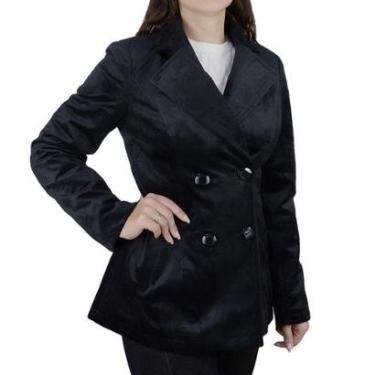 Imagem de Casaco Feminino Facinelli By Mooncity Veludo Preto - 610228-Feminino