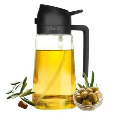 Imagem de Galheteiro Azeiteiro Spray de Azeite e Dosador 2 em 1 470ml Borrifador