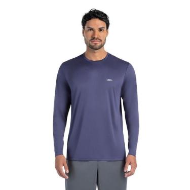 Imagem de Camiseta Manga Longa Essential Olympikus Masculina, Azul, G