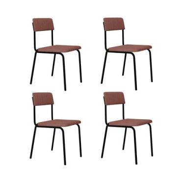Imagem de Cadeira Fit Fixa C/4 Pes 475 X 505 X 810 Mm C/4 Un. Linked Rosa Linked