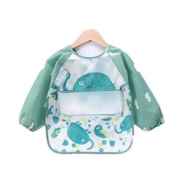 Imagem de Babadores Impermeáveis De Manga Longa Para Bebês, Avental Infantil, Ro