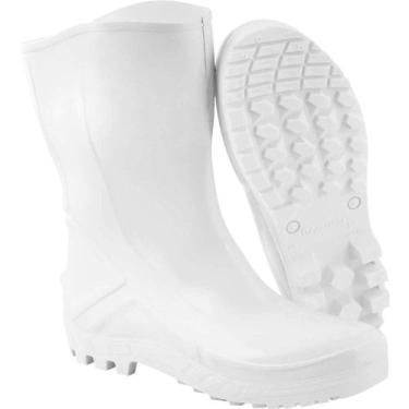 Imagem de Bota de PVC Branca, sem Forro, Cano Médio, 41, Vulcaflex, Marluvas