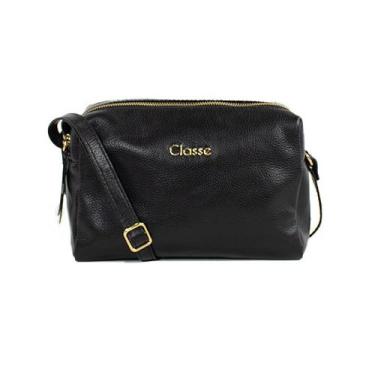 Imagem de Bolsa classe couro transversal feminina 2870 cb01 preta