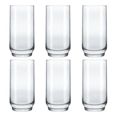 Imagem de Jogo Copo Lights Agua Suco Vidro Long Drink 410ml - Kit 6 Un - Congrat