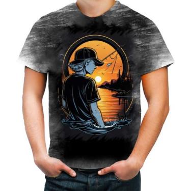 Imagem de Camiseta Desgaste Pesca Esportiva Pôr do Sol Peixes 23 - Kasubeck Stor