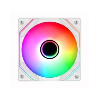 Imagem de Cooler Fan Gamer Liketec Enigma, ARGB, 120mm, Reverse, Branco - LF-UNA