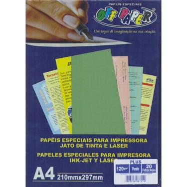 Imagem de Papel A4 Off Paper Plus 120 G-M2 para Impressão Jato de Tinta e Laser 210X297MM Bloco 2...