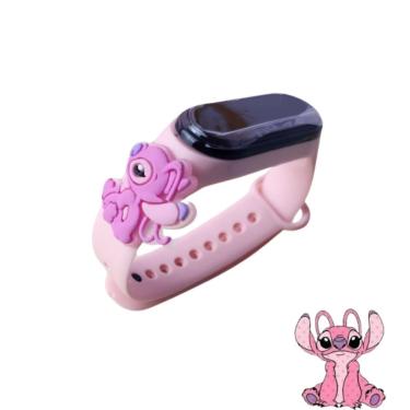 Imagem de Relógio Infantil Feminino Menina Angel Stitch Analógico com Pulseira Silicone à Prova D...